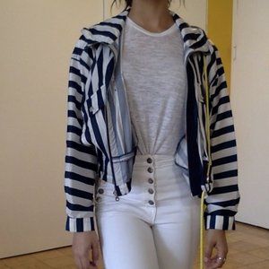 Zara striped lightweight rain jacket